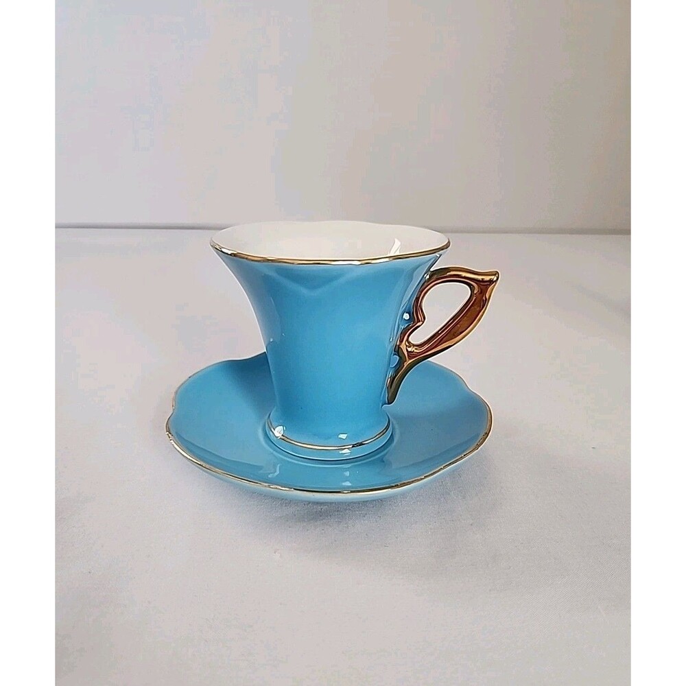 Vintage Casati Fine Porcelain Demitasse Cup & Saucer Set Germany Aramco Imports